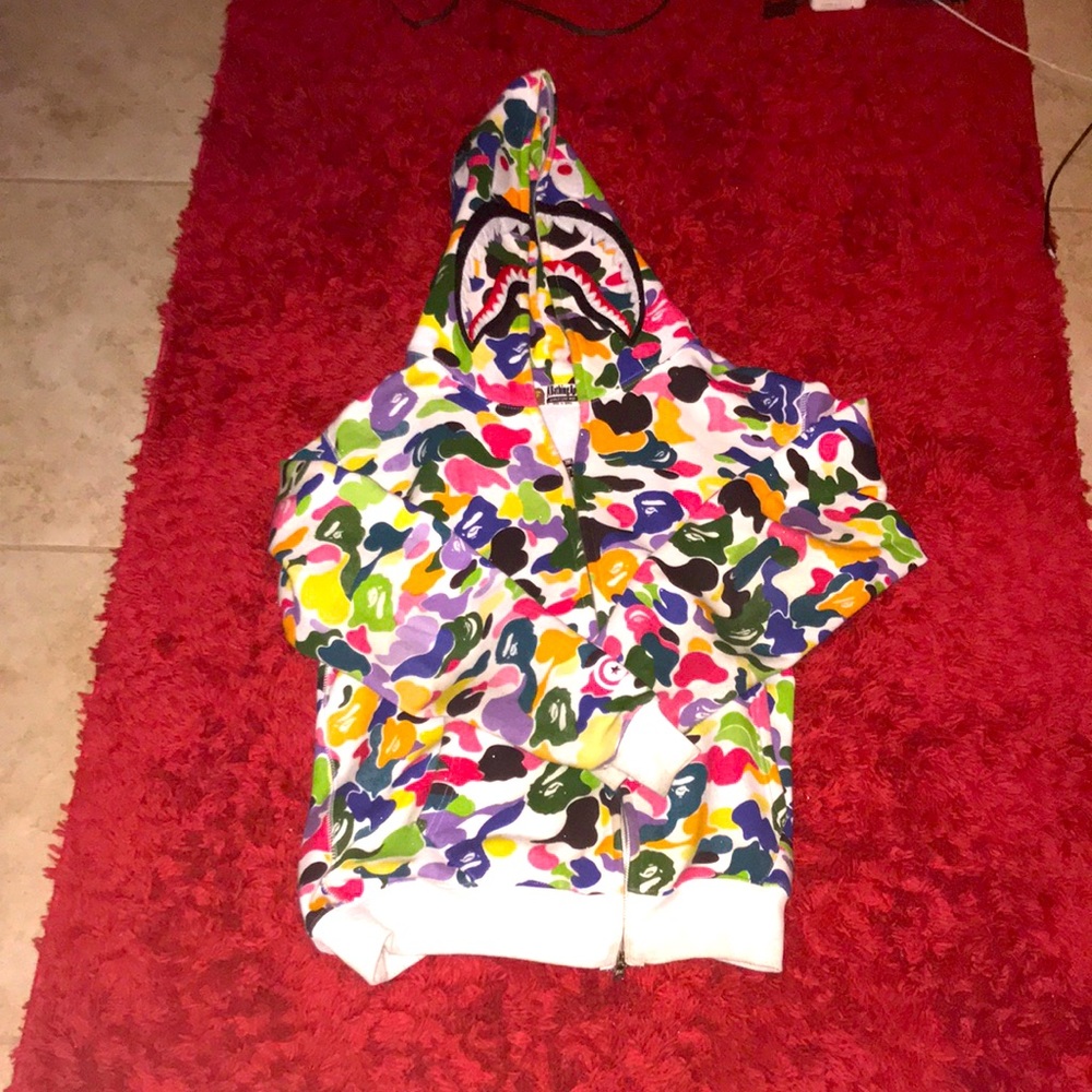 Multicolored Bape hoodie